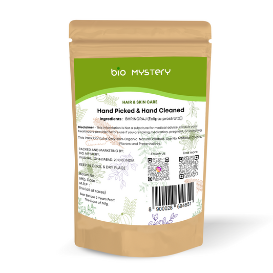 Bio Mystery Bhringraj Powder | 100% Pure & Natural Eclipta Prostrata for Hair Growth & Scalp Health | Ayurvedic Herbal Hair Care β 100g