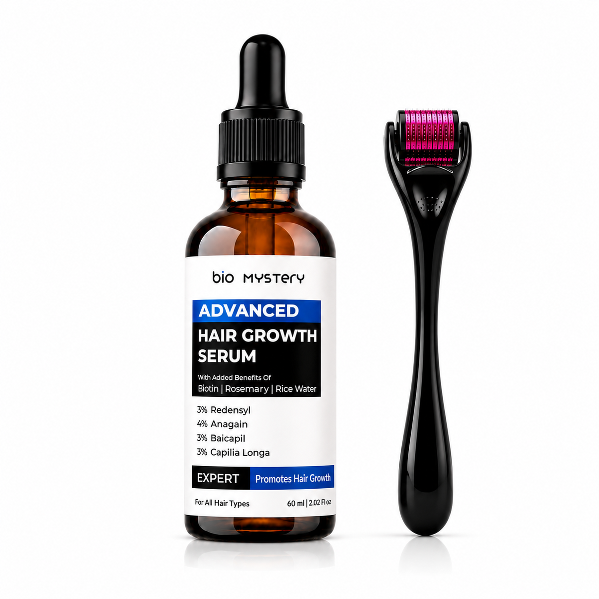 Advanced Hair Growth Serum & Derma Roller